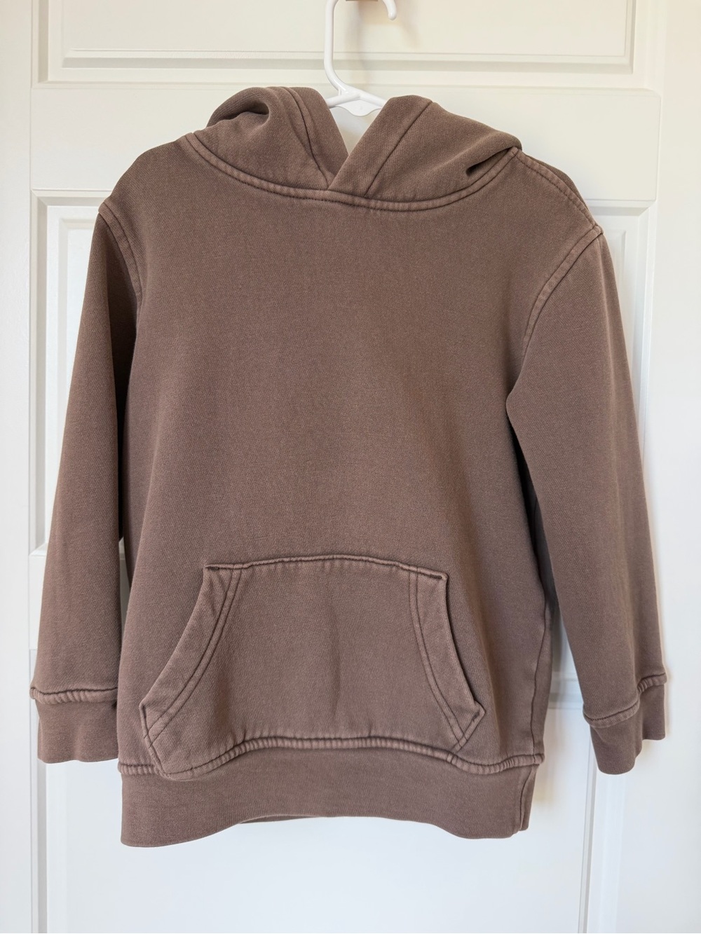 Wonder Nation Minimalist Mushroom Brown Fleece Pullover Hoodie XS 4-5